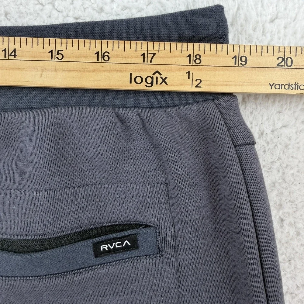 RVCA Mens 2XL Gray Tech Fleece Jogger Sweatpants Zip Pockets AVYNP00130 NWT